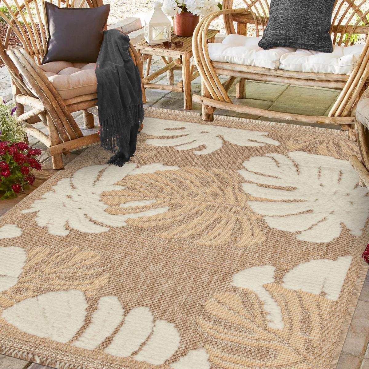 Tapis extérieur tissé kilim rectangle PAHO