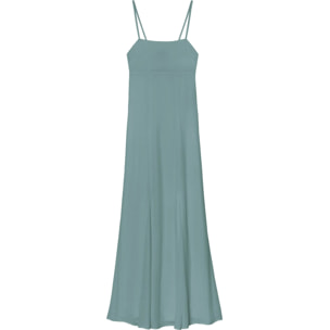 Vestido largo corte imperio con godets