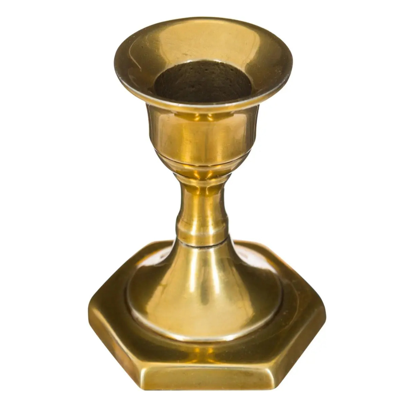 Bougeoir métal doré H7,5cm