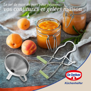 2 ustensiles pour confiture avec pince à bocaux et entonnoir Dr Oetker