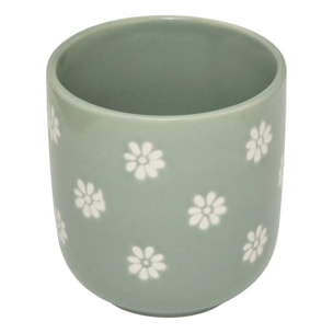 Coffret 4 tasses à café Margot motif fleuri