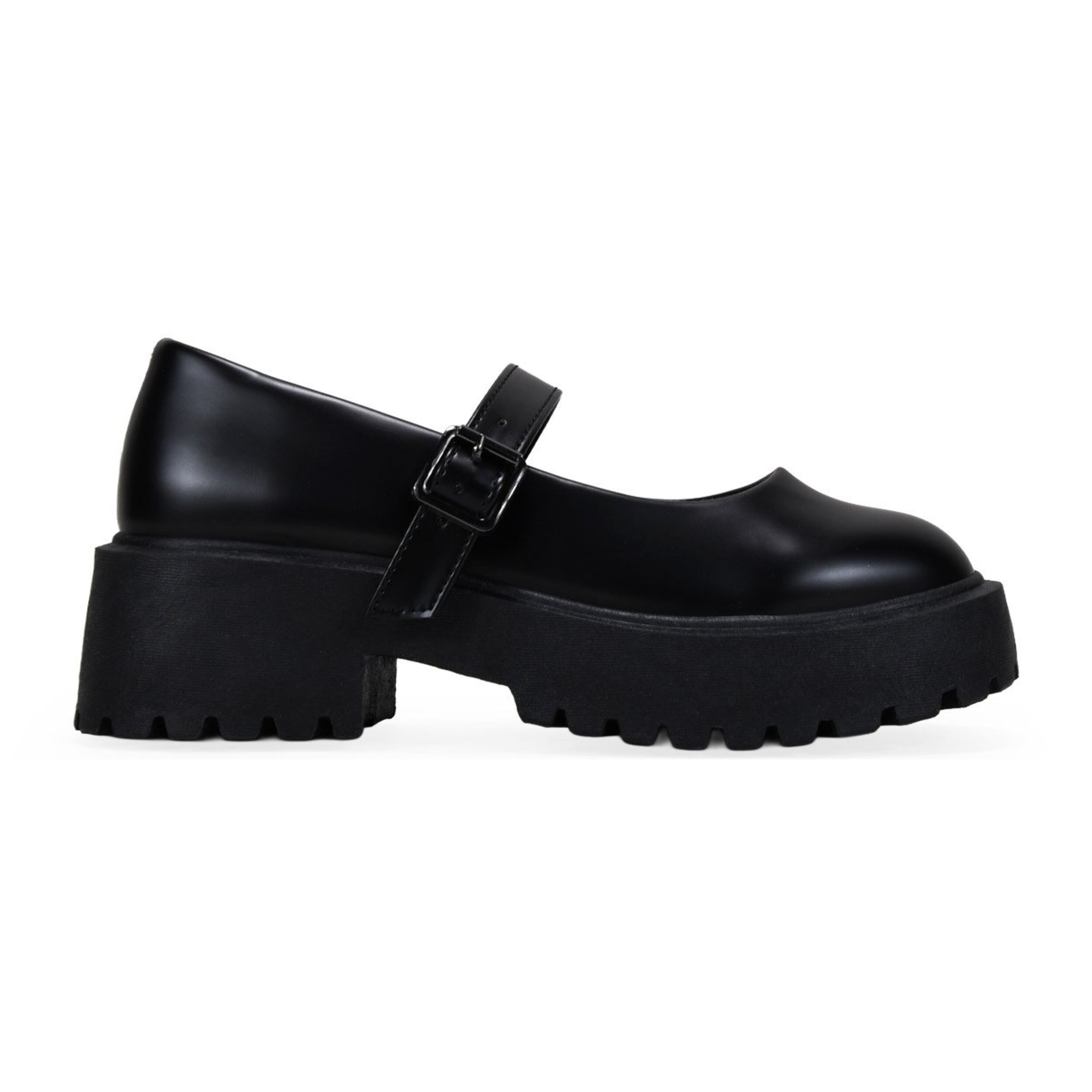 Zapatos Mary Jane negros con plataforma
