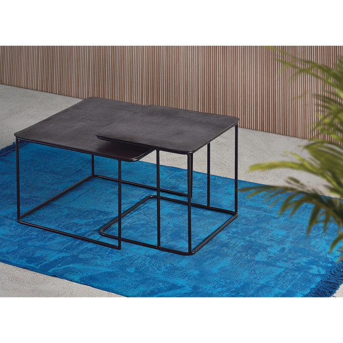 Ensemble de 2 tables basse 41x62x62cm