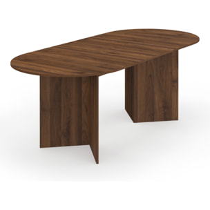 Table à manger extensible Gabin 160-200cm effet noyer