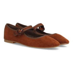 Bailarinas mujer con hebilla circular ajustable