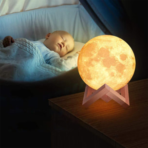 Lampada lunare multicolore Moon Light con telecomando e modalità di illuminazione 15 cm.