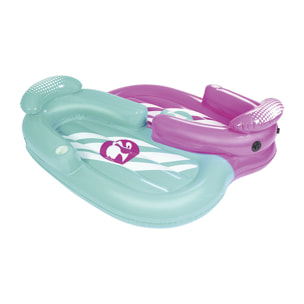 BARBIE SET DI DUE MATERASSI INFLABILI CON OMBRELLONE SPORTY GIRL 178X170CM ETÀ 4-10 ANNI