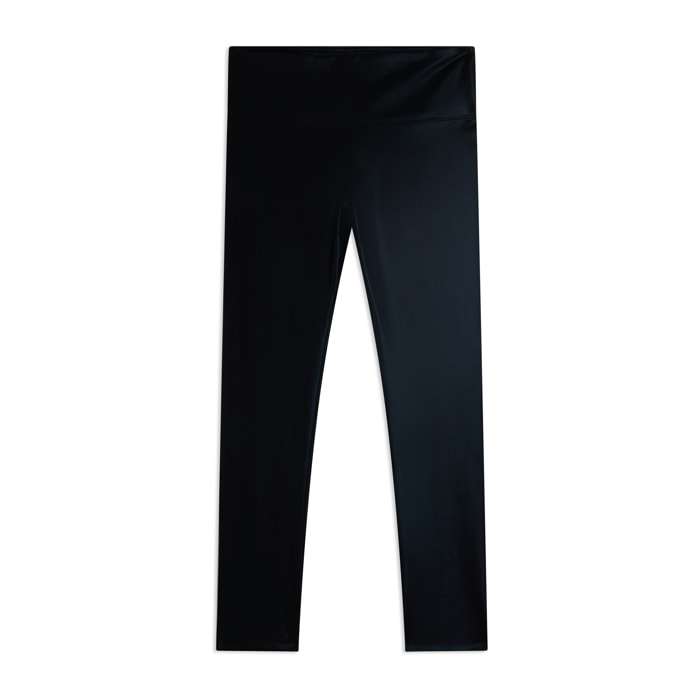 Leggings 7/8 vita alta in tessuto tecnico rosa animalier
