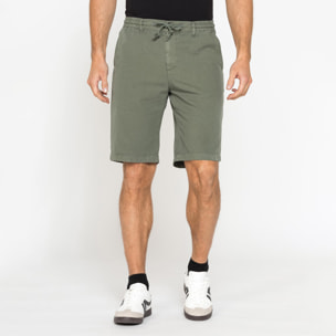 BERMUDA IN RIPSTOP LEGGERO CON ELASTICO E COULISSE