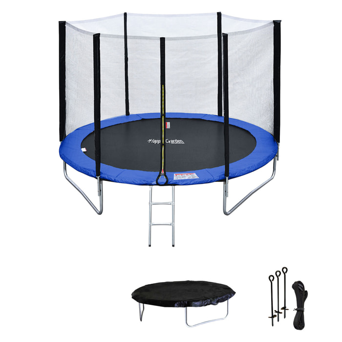 Trampoline réversible avec accessoires - Vert