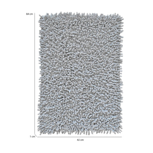 Tapis de salle de bain rectangulaire 40 x 60 cm en coton chenille - SHAGGY