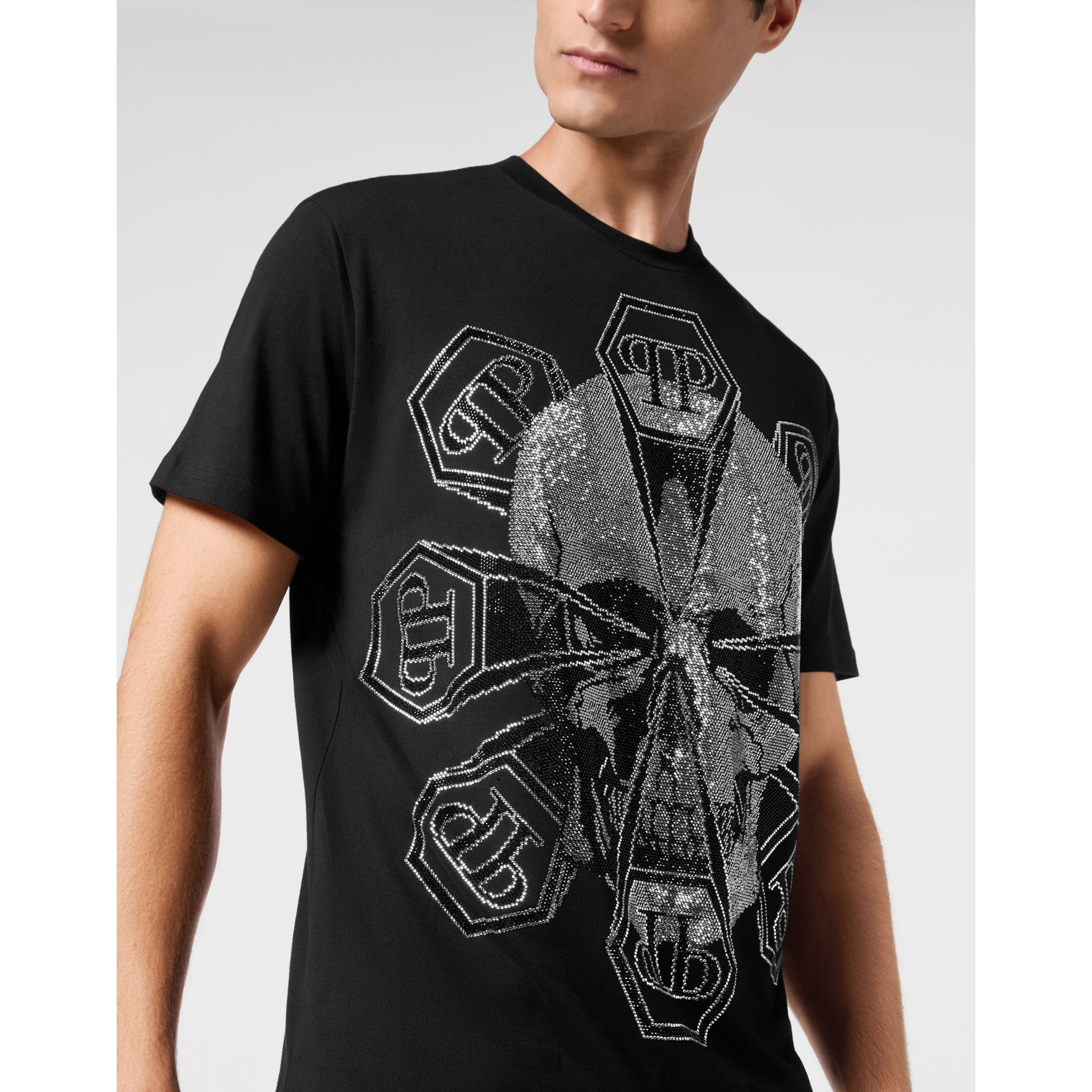PHILIPP PLEIN T-Shirt Round Neck SKULL