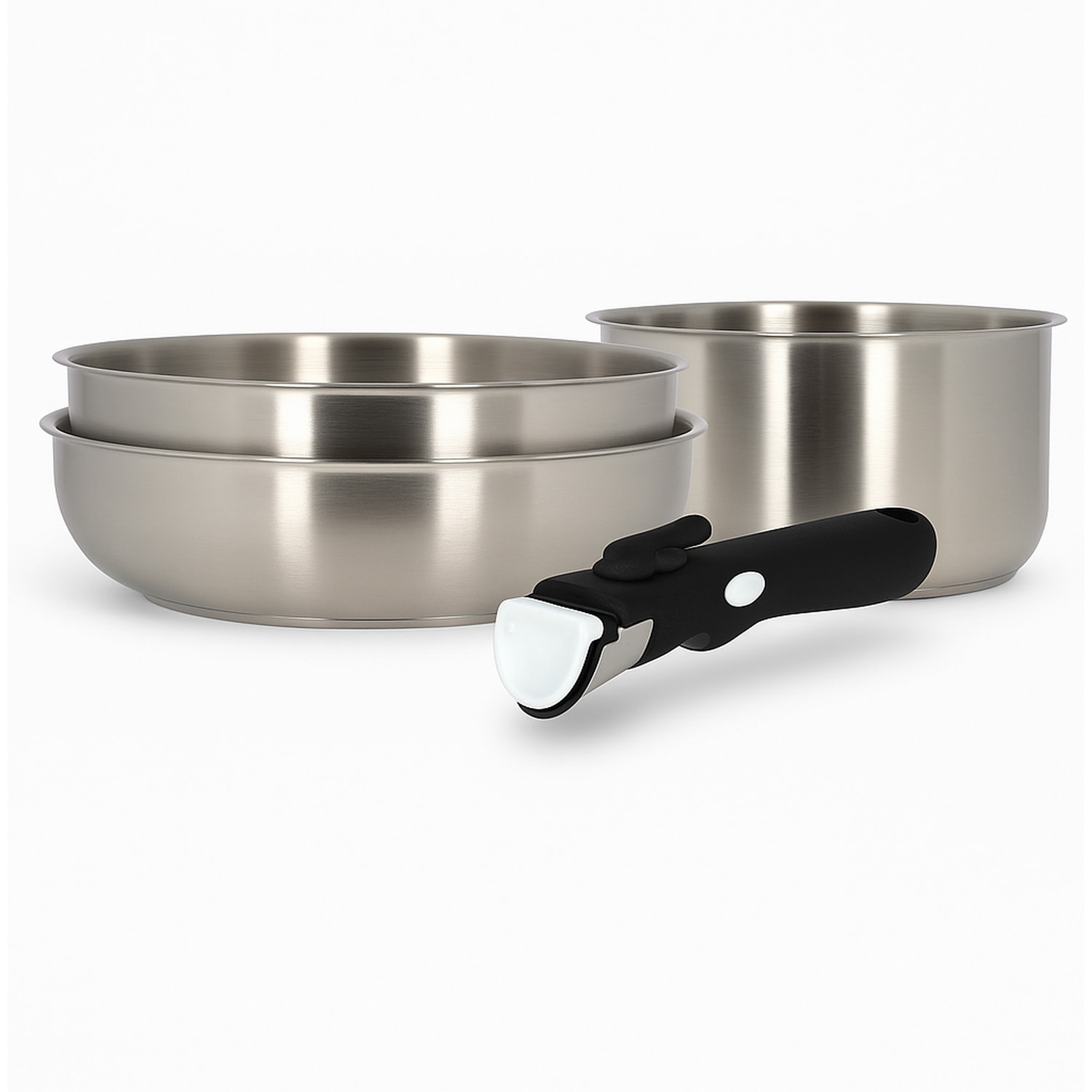 Batterie de cuisine 4 pièces en acier inoxydable - tous feux IRIS