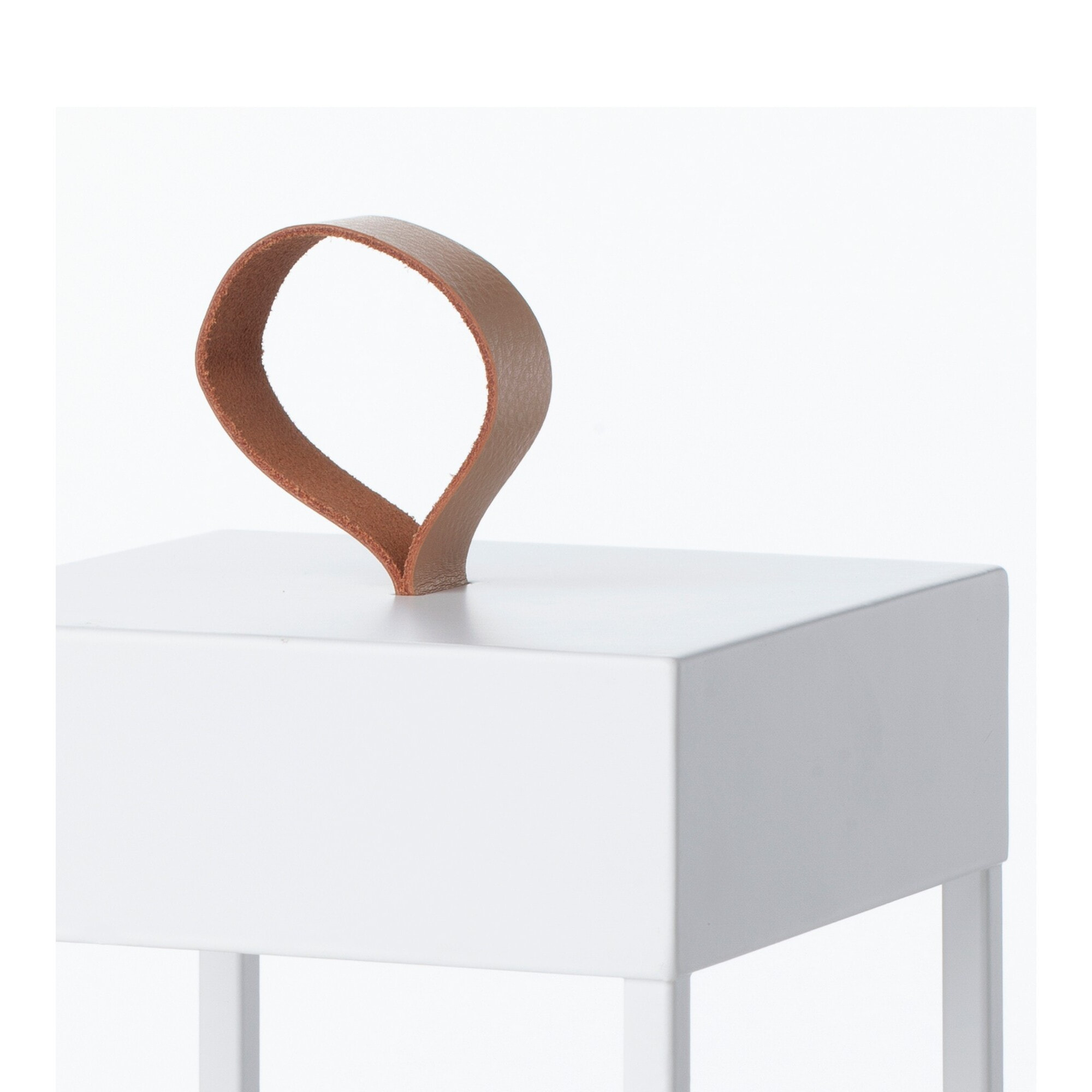 Lampe à poser Tomasucci PAGODA, en acier, blanc, 14 × 14 × 30 cm