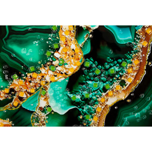 DIPINTO SU TELA LACCATO SMERALDY -B- C/CORNICE CM 82X4X62