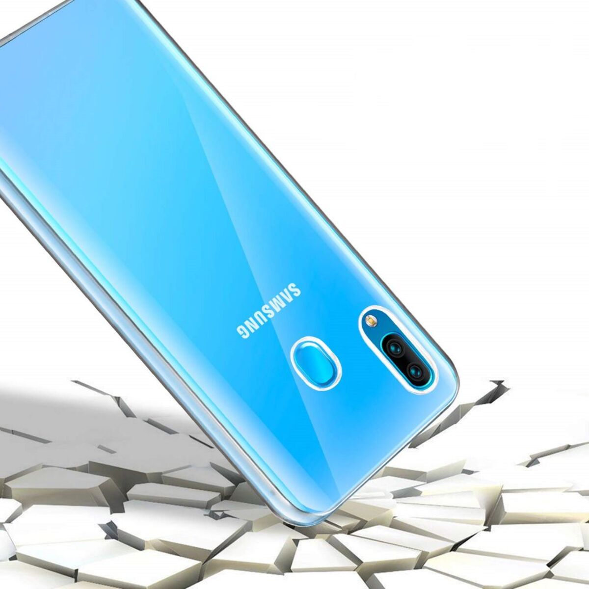 Coque Galaxy A40 360° intégrale protection complète avant arrière silicone transparente