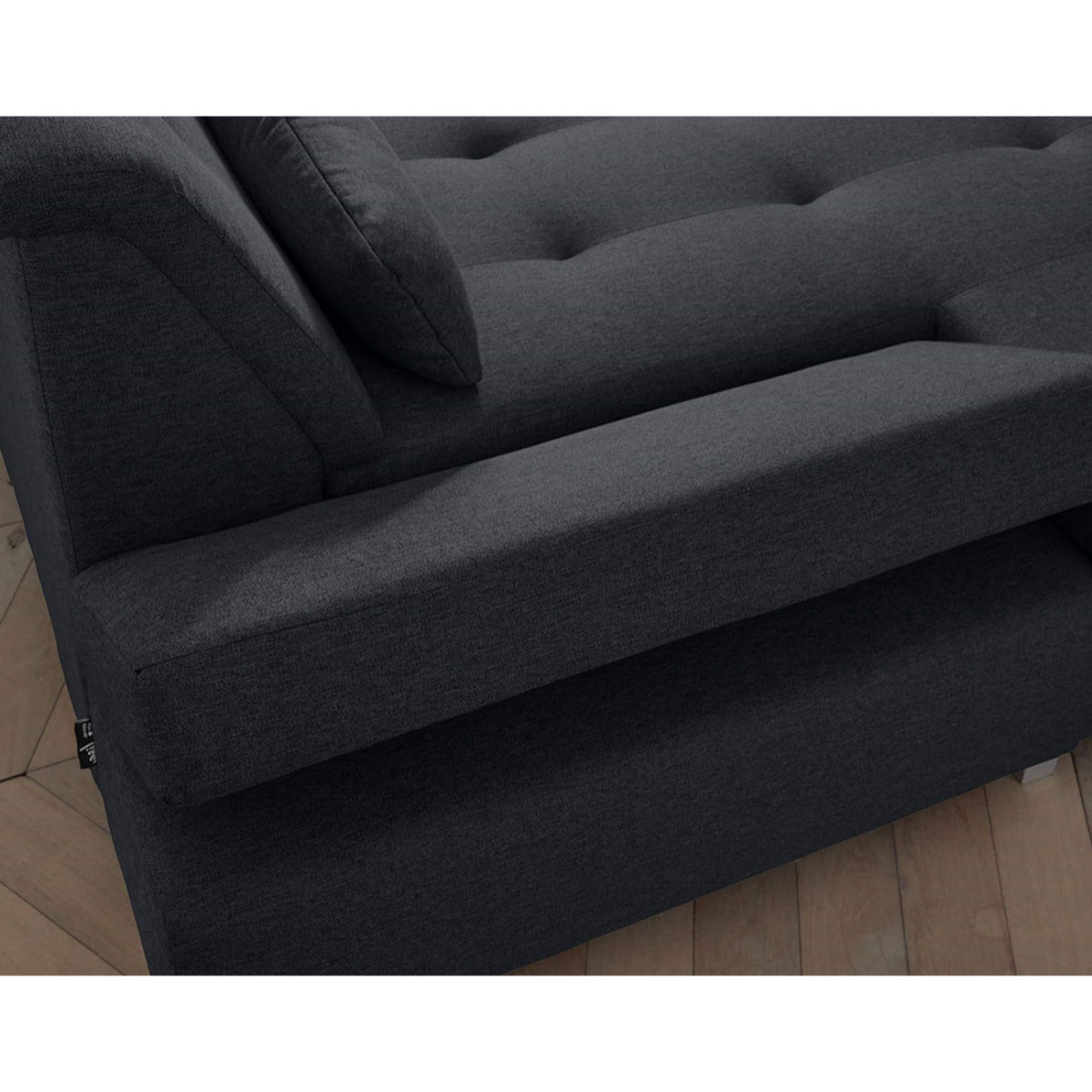 Vermont - canapé panoramique d'angle droit - 7 places - XXL - Noir