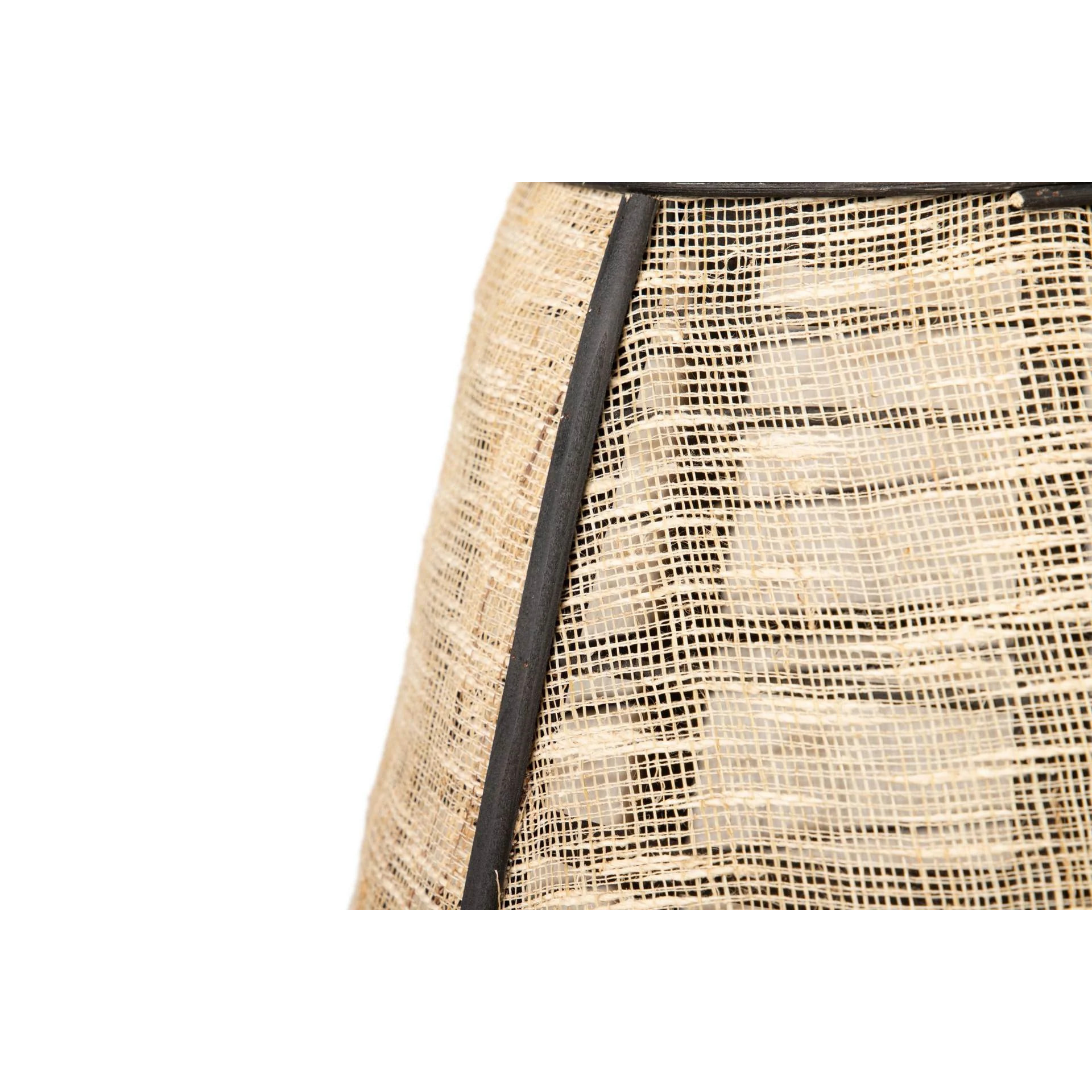 Farol Bambu-lino Natural-negro 37x37x45 Cm