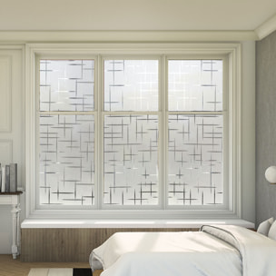 Rouleau occultant vitrostatique étoiles design pour fenêtre au mètre - Film Anti Regard Electrostatique Occultant Vitre Anti UV