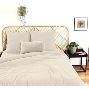 Parure housse de couette 3PCS en Gaze de coton 57 fils - GALET