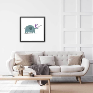 Affiche enfant e comme éléphant Affiche seule