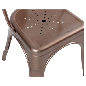 Lot de 2 chaises en métal cuivre - Indus