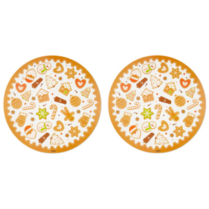 Set 2 tovagliette tonde Excelsa – Wonderful Ginger, Polipropilene multicolore