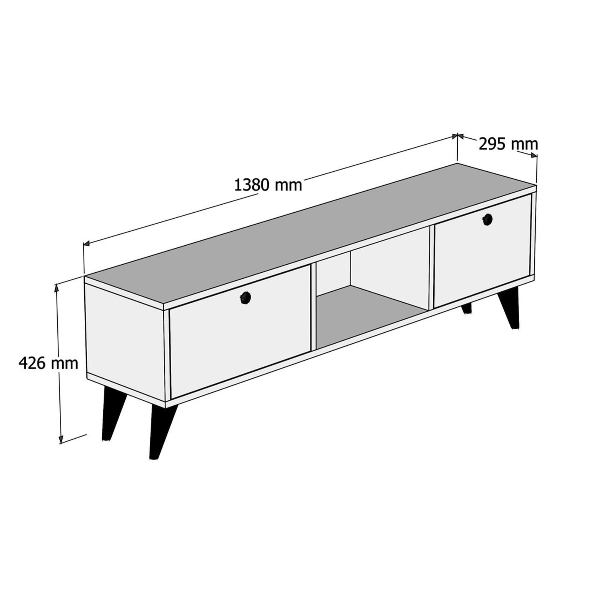 Mesa tv,100% tablero de aglomerado rechapado en melamina, color nogal

negro