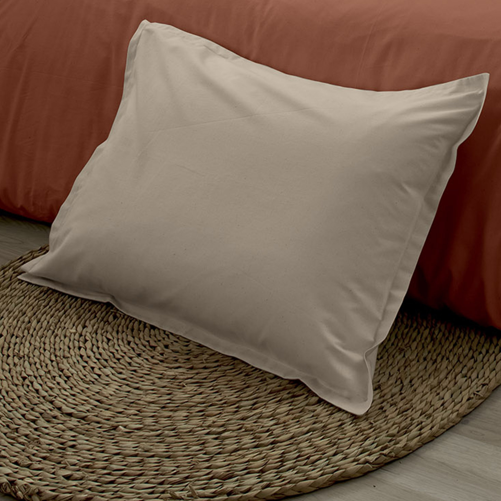 Taie d'oreiller en 100% coton biologique - Ficelle