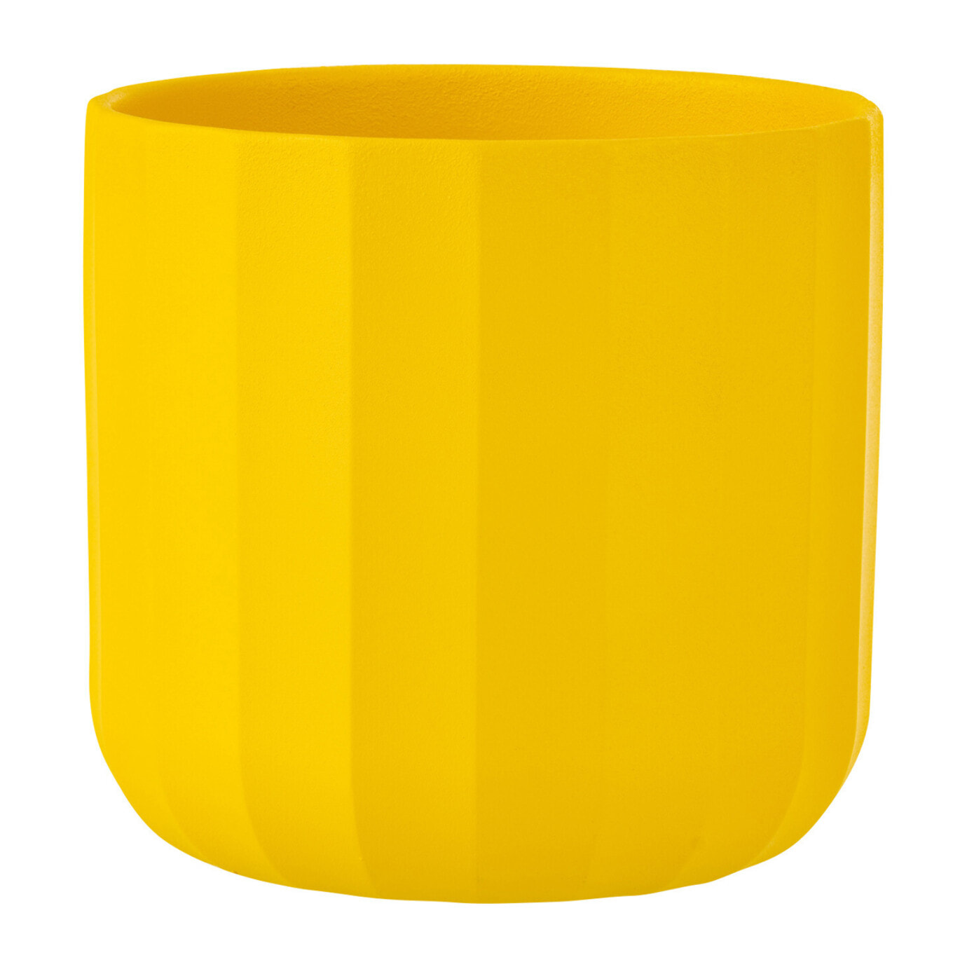 J-Line cache-pot Summer - céramique - jaune - large - 2 pcs - Ø 18.5 cm