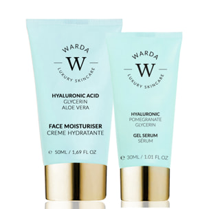 HIDRATANTE CON ÁCIDO HIALURÓNICO AUMENTADOR DE LA HIDRATACIÓN DE LA PIEL 50 ml + SUERO EN GEL CON ÁCIDO HIALURÓNICO AUMENTADOR DE LA HIDRATACIÓN DE LA PIEL 30 ml