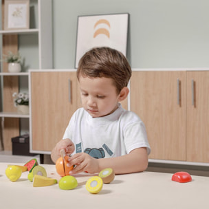 set de frutas FRUIT TABLE para cortar de madera