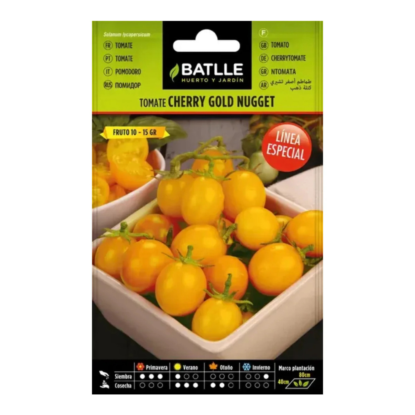 Semillas de Tomate Amarillo Cherry Gold Nugget Batlle
