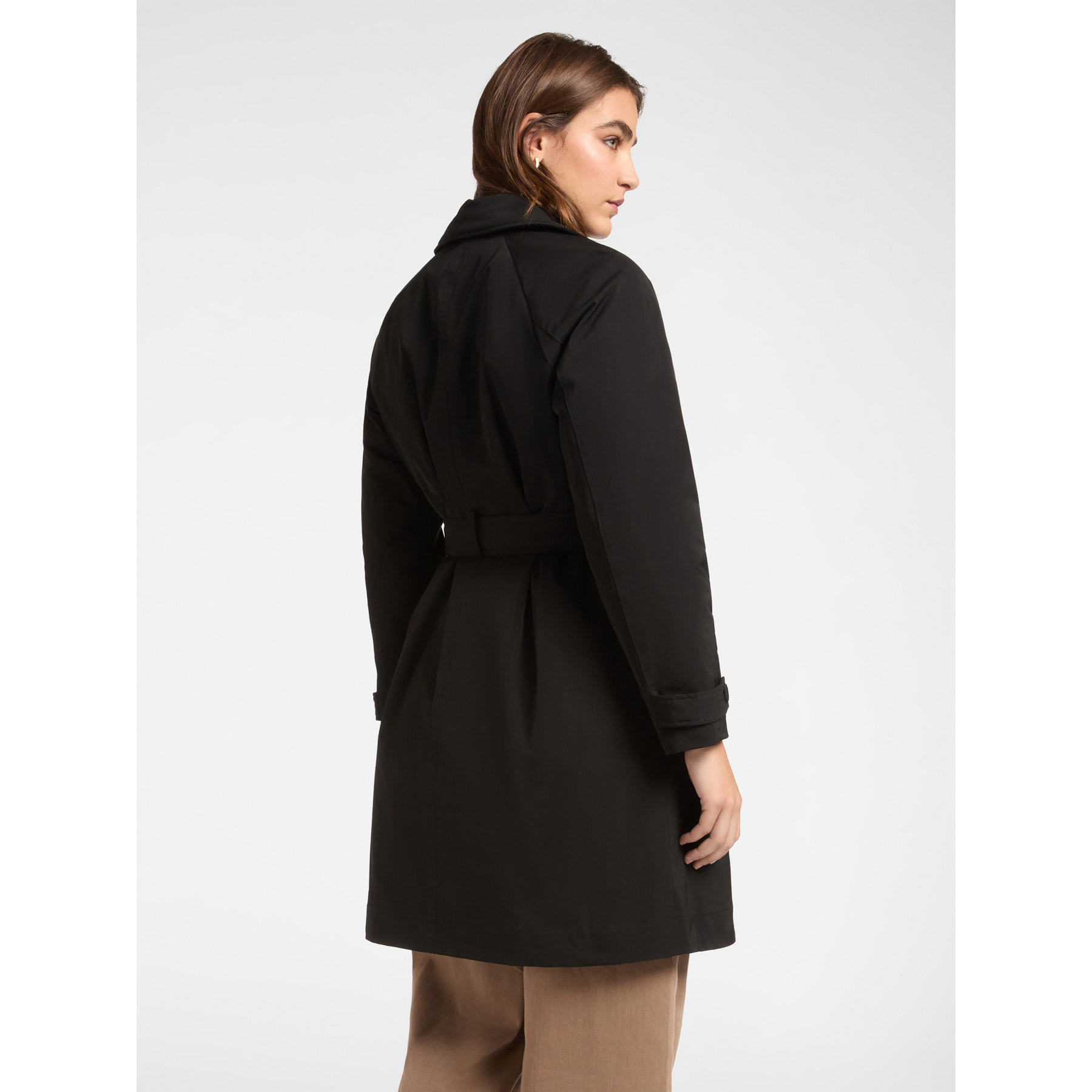 Elena Mirò - Piumino lungo con cintura - Nero