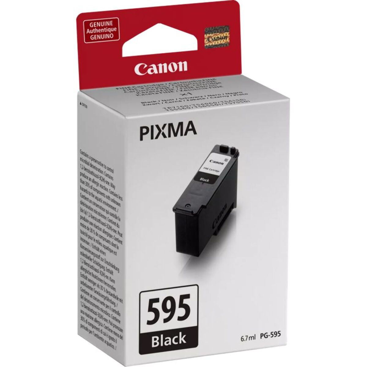 Cartouche d'encre CANON Originale PG-595 Noire Standard PIXMA - 5212C001