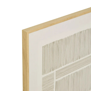 Toile imprimée encadrée Idrissa beige 58x58cm