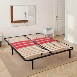 Sommier cadre à lattes - Métal - FLORENCE