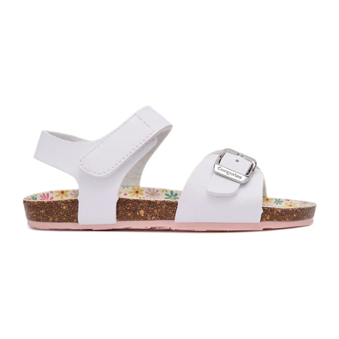 Sandalias Planas de Niña Bio en Blanco