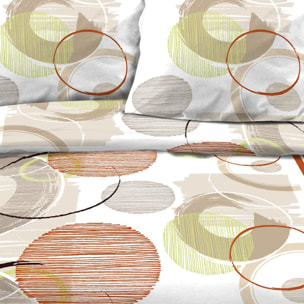 Parure Housse De Couette 3pcs 100% coton 57fils Rhodoide Ocre