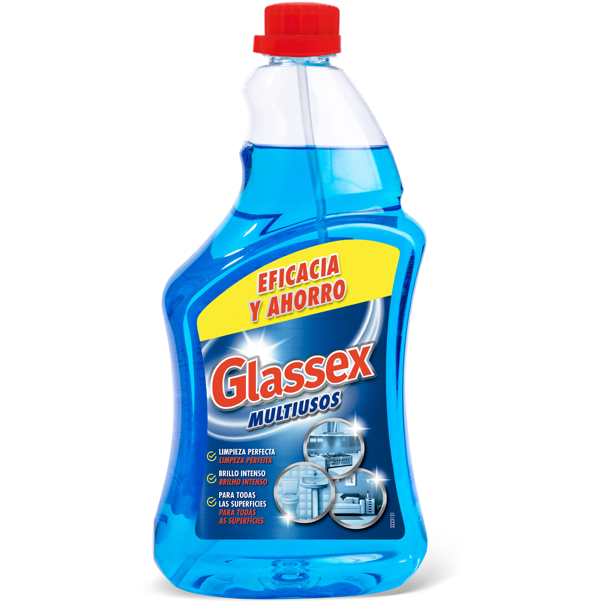 Limpiador multiusos Glassex recambio 1,5L, pack 2 unidades x 750ml