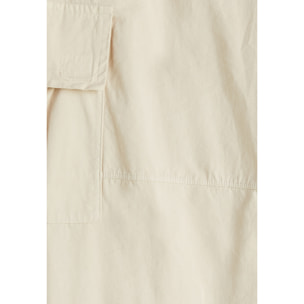 Pantaloni cargo in canvas tinto capo