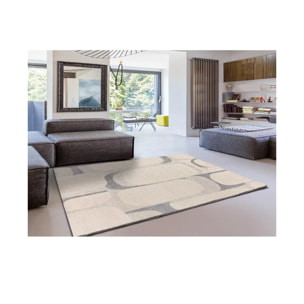 PORTO Alfombra abstracta en tonos beige y gris, varias medidas disponibles