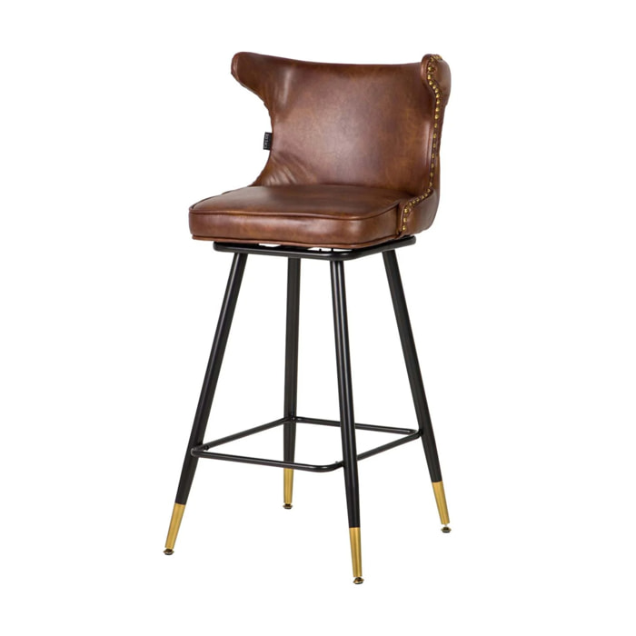Taburete Bar Pu Marrón Clinton 46x53x105 Cm