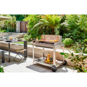 Barbecue Irissarry Inox 78*32 Sur Chariot - LE MARQUIER