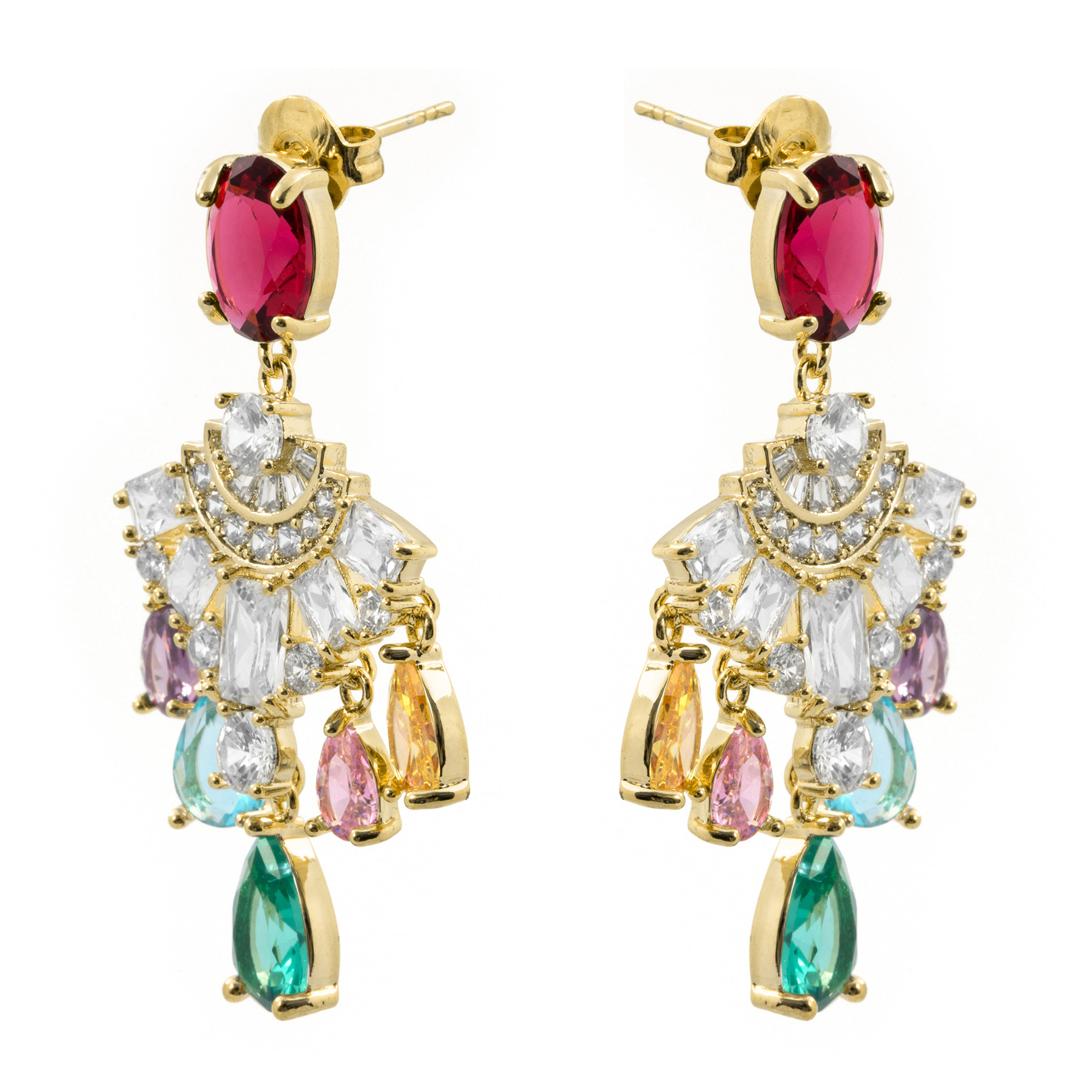 Pendientes Bustsi acabado oro amarillo 18k