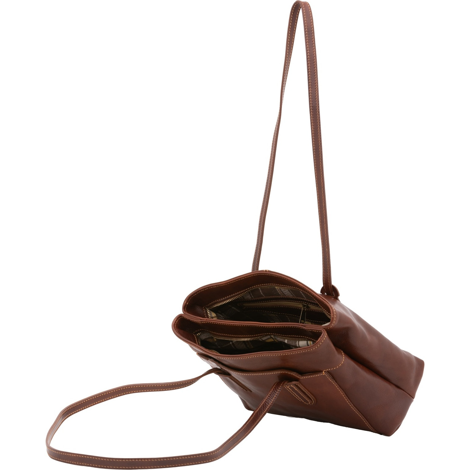 Borsa a spalla da donna - Modello False - Vera pelle - 23.0 x 30.0 x 12.0 cm
