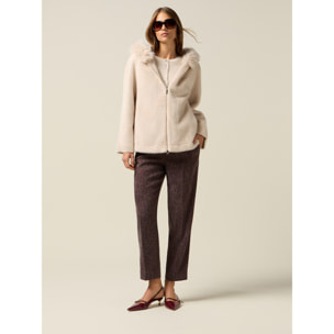 Oltre - Parka corto con capucha - Blanco