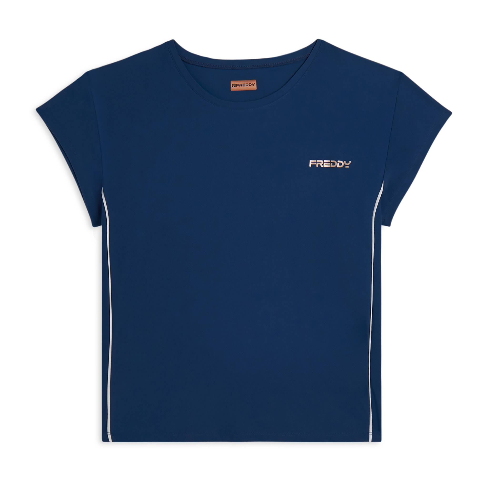 T-shirt tecnica con maniche ad aletta e profili a contrasto