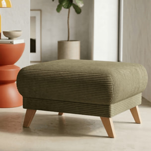 Pouf en velours côtelé - LARIA