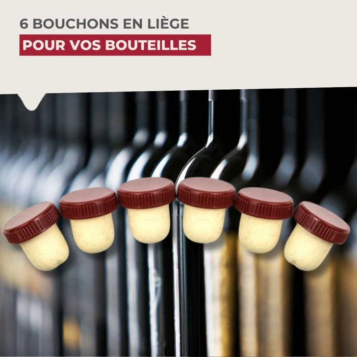Lot de 6 bouchons de liège Fackelmann Bar Concept